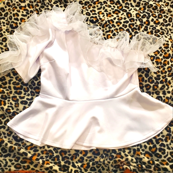 Ashley Stewart Tops - One shoulder peplum top🍒